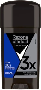 Rexona Clinical Antitranspirante Creme Clean 58g