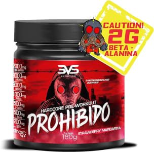 Pré-Treino Prohibido 3VS Bubble Gum (Chiclete), 3VS Nutrition, 180G (Strawberry Margarita, 180 g)