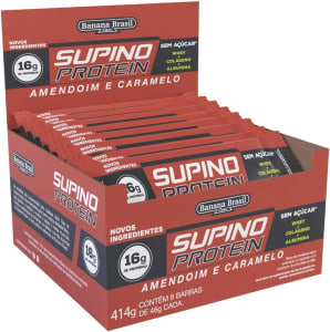 Supino Protein Amendoim com Caramelo Max Caixa com 9 Unidades de 46g