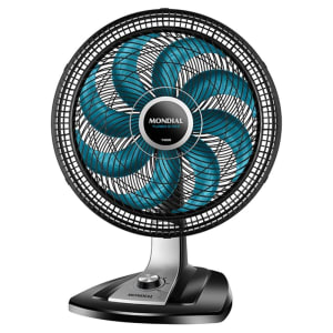 Ventilador de Mesa Mondial VTX-40-8P-AP Turbo 8 Pás 40cm 3 Velocidades Preto e Azul 110V