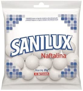 Naftalina 25g Sanilux Pedra Sanitária Naftalina Branco