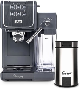 Kit Cafeteira PrimaLatte Touch e Moedor de Café Oster - 127V