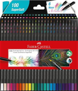 Lápis de Cor, Faber-Castell, EcoLápis Supersoft, 1207100SOFT, 100 Cores