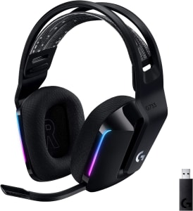 Headset Gamer Sem Fio Logitech G733 7.1 Dolby Surround com Tecnologia Blue VO!CE, RGB LIGHTSYNC, Drivers de Áudio Avançados e Bateria Recarregável