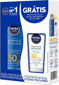 NIVEA SUN Kit Protetor Solar Protect & Hidrata FPS50 200ml + NIVEA SUN Facial FPS60 50gr, Nivea