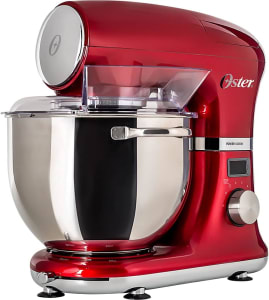 Batedeira Planetária Oster Digital, Bowl Inox, 5L, 220V, Vermelha, 1000W, OBAT911