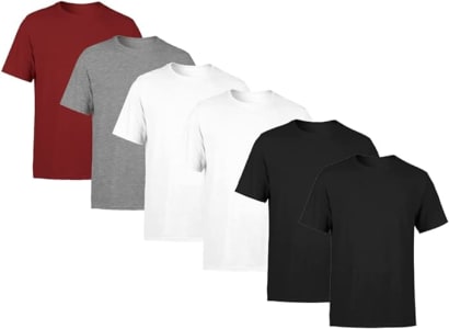 Kit 6 Camisetas Masculina SSB Brand Lisa Algodão 30.1 Premium