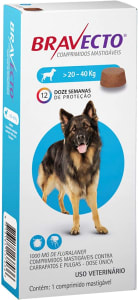 Bravecto Cães de 20 até 40kg Bravecto para Cães, 20 a 40kg,