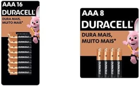 Duracell Pilha Palito Aaa Palito Duracell 16 Unidades + Pilha Palito Aaa Duracell 8 Unidades