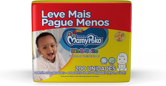 Lenço Umedecido Dia&Noite 200 unidades - MamyPoko