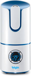 Umidificador de Ar Elgin Digital Inteligente, 2,5 Litros Bivolt (Branco e Azul)