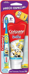 Colgate Escova De Dente + Creme Dental Infantil Smiles 2 Unid Escova De Dente + Creme Dental Minions 100Ml