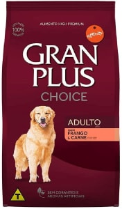 Ração Guabi Gran Plus Choice Cães Adultos Frango Carne 15kg