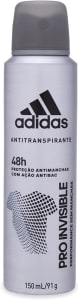 Desodorante Aerosol Antitranspirante Masculino Adidas Pro Invisible 150ml 