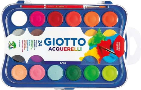 Aquarela 30mm, Giotto, 352400, Acquarelli, 24 Cores