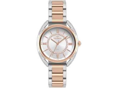 Relógio Feminino Technos Analógico Crystal - 2035MRF/5K Prata e Rosé - Magazine Ofertaesperta