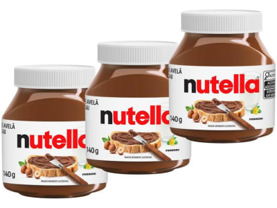 Kit Creme de Avelã com Cacau Nutella Ferrero - 140g 3 Unidades - Creme de Avelã - Magazine OfertaespertaLogo LuLogo Magalu