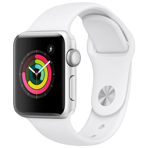 Smartwatch Apple Watch Serie 3 38MM GPS Alumínio Prateado com pulseira esportiva Branca