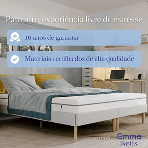 Colchão Emma® Duo Comfort Solteiro - 10 anos de garantia, conforto ortopédico dupla face - 88X188cm