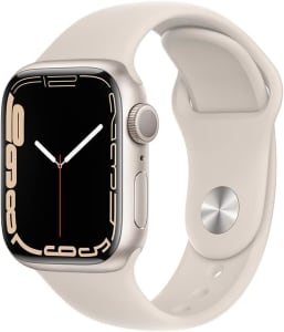 Apple Watch Series 7 (GPS), Caixa em alumínio luz das estrelas de 41 mm com Pulseira esportiva luz das estrelas