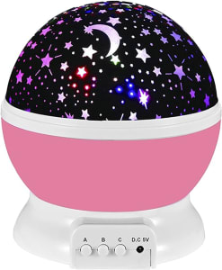 Projetor Star Night Light para Meninas, Lâmpada de Projetor Estrelada para Quarto