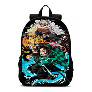 Mochila Infantil Meninos Anime Demon Slayer Personagens Bolsa Tanjiro Kamado Novidade