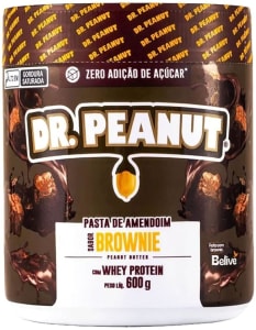 Dr Peanut Pasta De Amendoim Sabor Brownie Com Whey Protein 600G Dr. Peanut