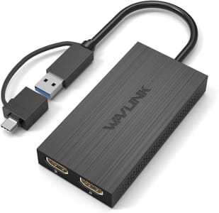 WAVLINK Adaptador de Vídeo Universal USB 3.0 para Dual HDMI UHD - Suporta até 6 Monitores, Exibição de Vídeo Externa em 4K e 1080p - Compatível com Mac M1/M2, Windows, ChromeOS, Android 7.1+