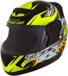  Pro Tork Capacete Evolution G6 Eagle 56 Preto/Amarelo Neon 