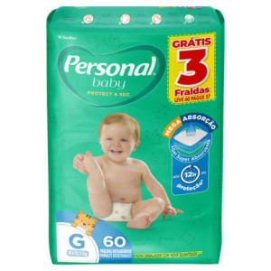 Fralda Personal Baby Protect e Sec G - 60 Unidades