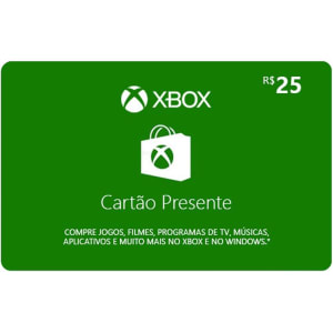 Gift Card Xbox: R$ 25 - Código Digital