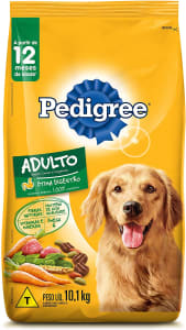  Ração Pedigree Carne e Vegetais Para Cães Adultos Raças Médias e Grandes 10,1 kg 