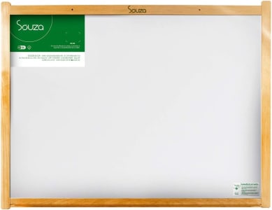 Quadro Branco Standard, Souza & Cia, 6152, Moldura De Madeira, 50x40