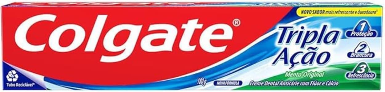 COLGATE Creme Dental Colgate Tripla Ação Menta Original 180G Promo Tamanho Família 180G