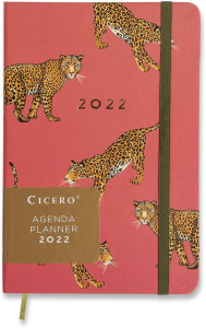 Agenda Planner 2022 Onças Semanal Anotações 14x21 Cereja Cicero Colorido