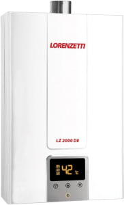 Aquecedor de Água a Gás Lorenzetti Branco LZ 2000DE-B GN – Bivolt Aquecedor de Água a Gás Lorenzetti Branco LZ 2000DE- B GN – Bivolt