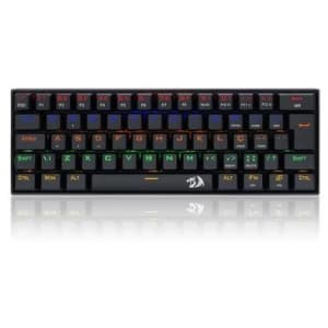 Teclado Mecânico Gamer Redragon Lakshmi Rainbow RED Switch ABNT2 Preto - K606R (PT-RED)