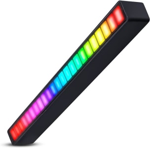 Barra de Luz Led RGB Rítmica 18 modos de cores ajustáveis Notebook, PC, TV ou painel do carro