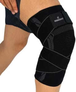 Joelheira de Compressão Armor Strap Elástica Ortopédica Profissional para Academia Cross Musculação Fit Corrida Bike Volei Basquete - Para proteção e recuperação do joelho