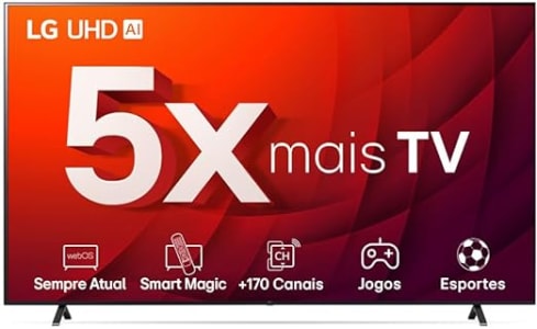 Smart TV 75" 4K LG UHD ThinQ AI HDR Bluetooth Alexa Google Assistente Airplay2 3 HDMI - 75UR8750PSA