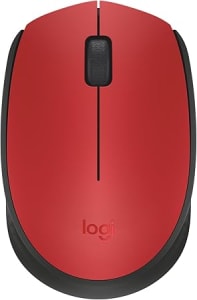 Logitech, 910-004941, Mouse sem fio com Design Ambidestro Compacto, Conexão USB e Pilha Inclusa - Vermelho