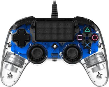 Controle Compacto com Fio Nacon Azul Transparente PS4 ofcpadclblue