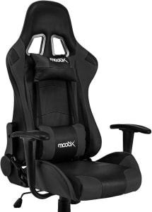 Moob Cadeira Gamer Reclinável GT Racer Com Almofadas para Lombar e Pescoço Preto