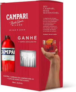 Aperitivo Campari 748ml + Copo