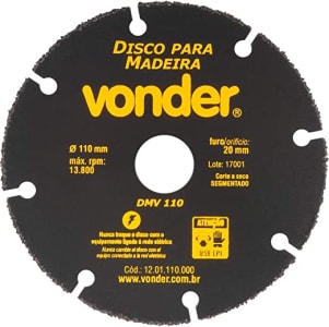 Disco De Corte Para Madeira 110mm - Vonder