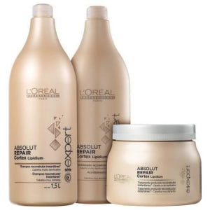 Loréal Professionnel Absolut Repair Cortex Lipidium Kit Salão (3 Produtos)