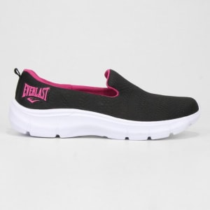 Tênis Everlast Confort Knit Feminino - Preto+Rosa