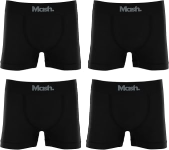 Kit 4 Cuecas Boxer Mash Microfibra Sem Costura Box Masculina Adulto