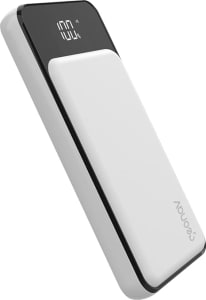 Geonav Power Bank, Carregador Portátil por Indução 10.000 mAh, 2 portas USB com Quick Charge (até 18W) e 1 porta USB-C com Power Delivery de 20W para carregamento rápido, PB10KINDWT, Branco