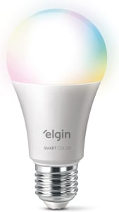 Smart Lâmpada LED Colors 10w Wi-Fi compatível com Alexa - Elgin 48BLEDWIFI00